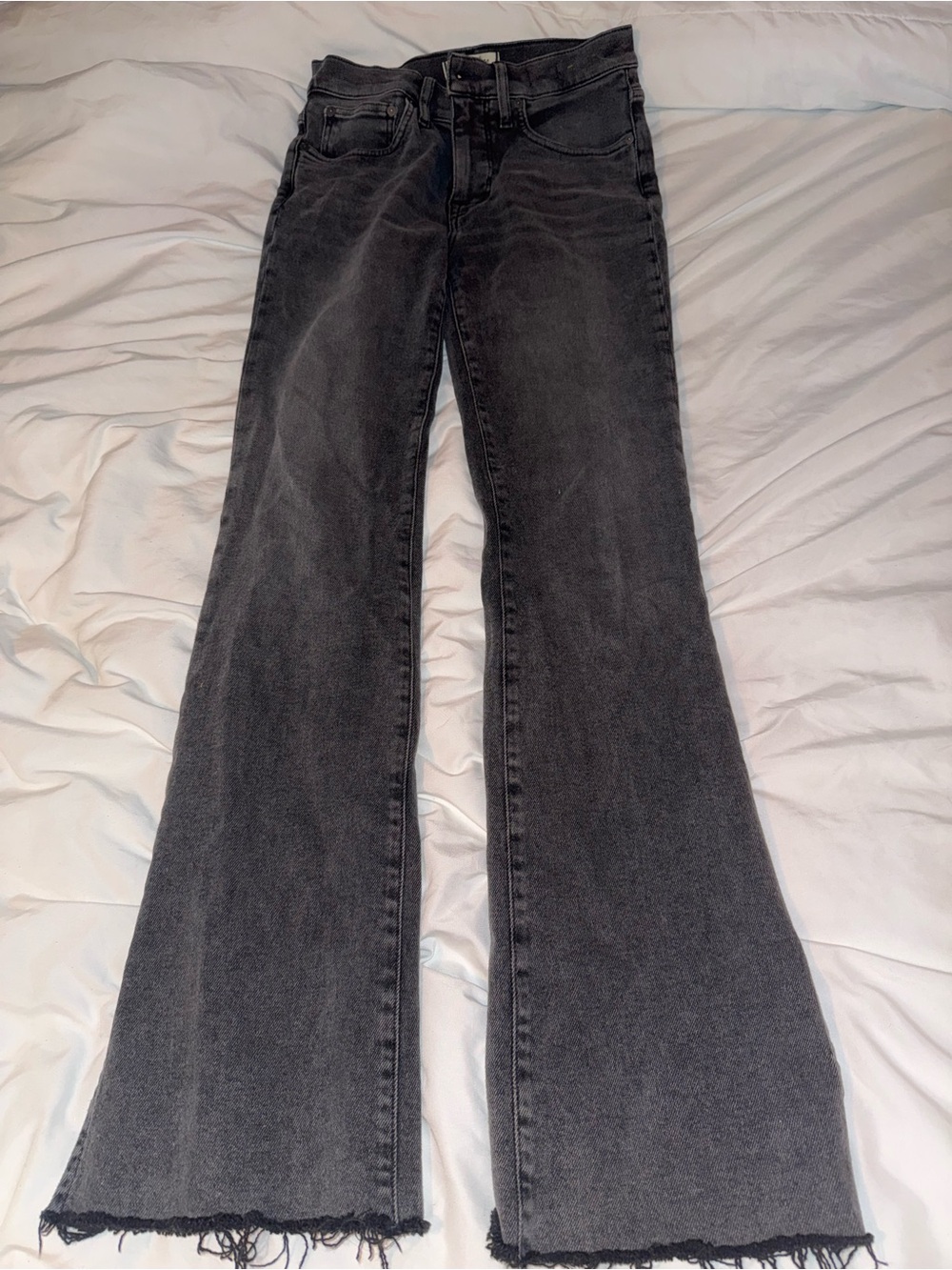 Madewell Washed Black Flare Jeans